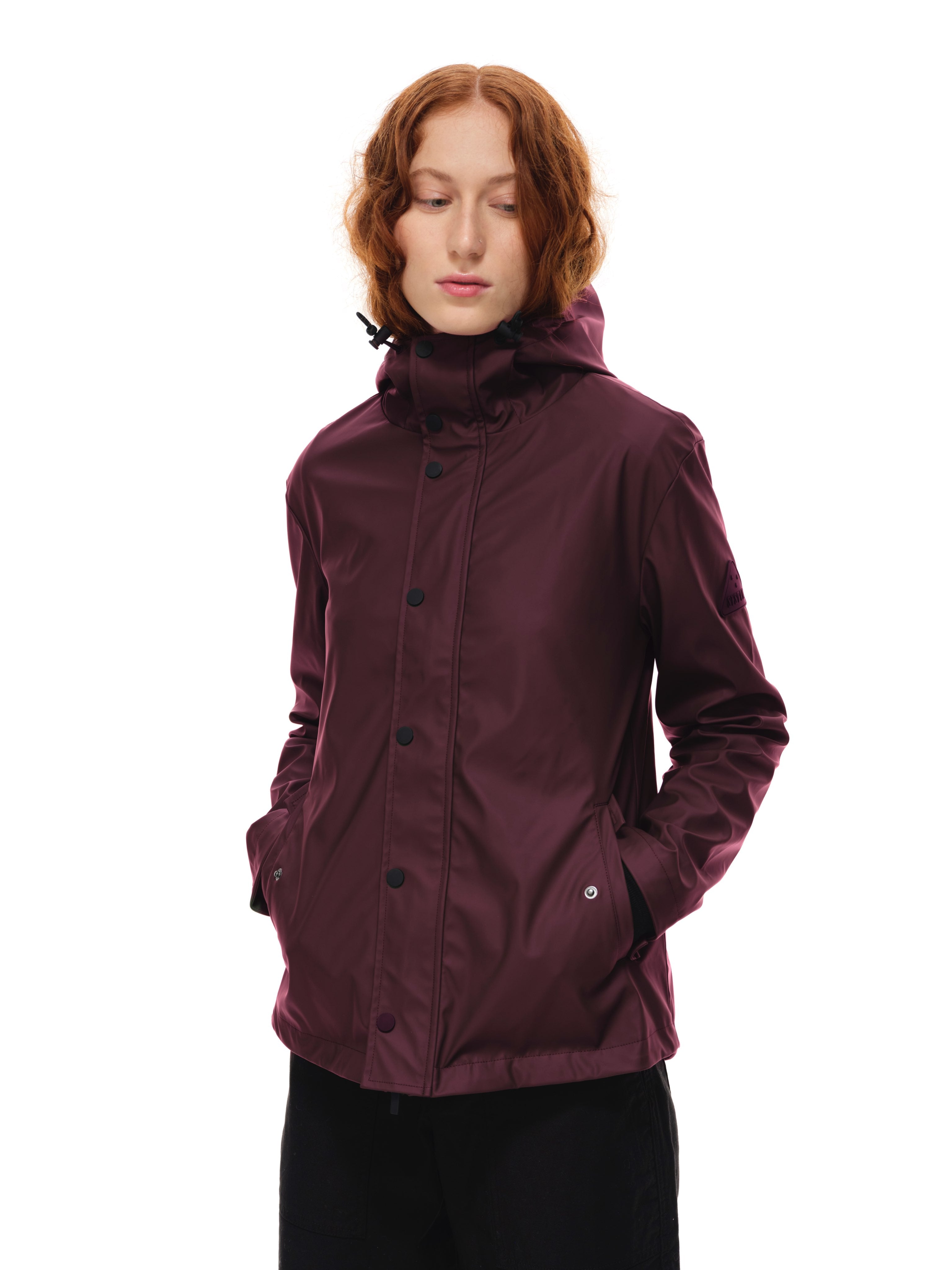 Nylund Womens Short PU Coat - Wine