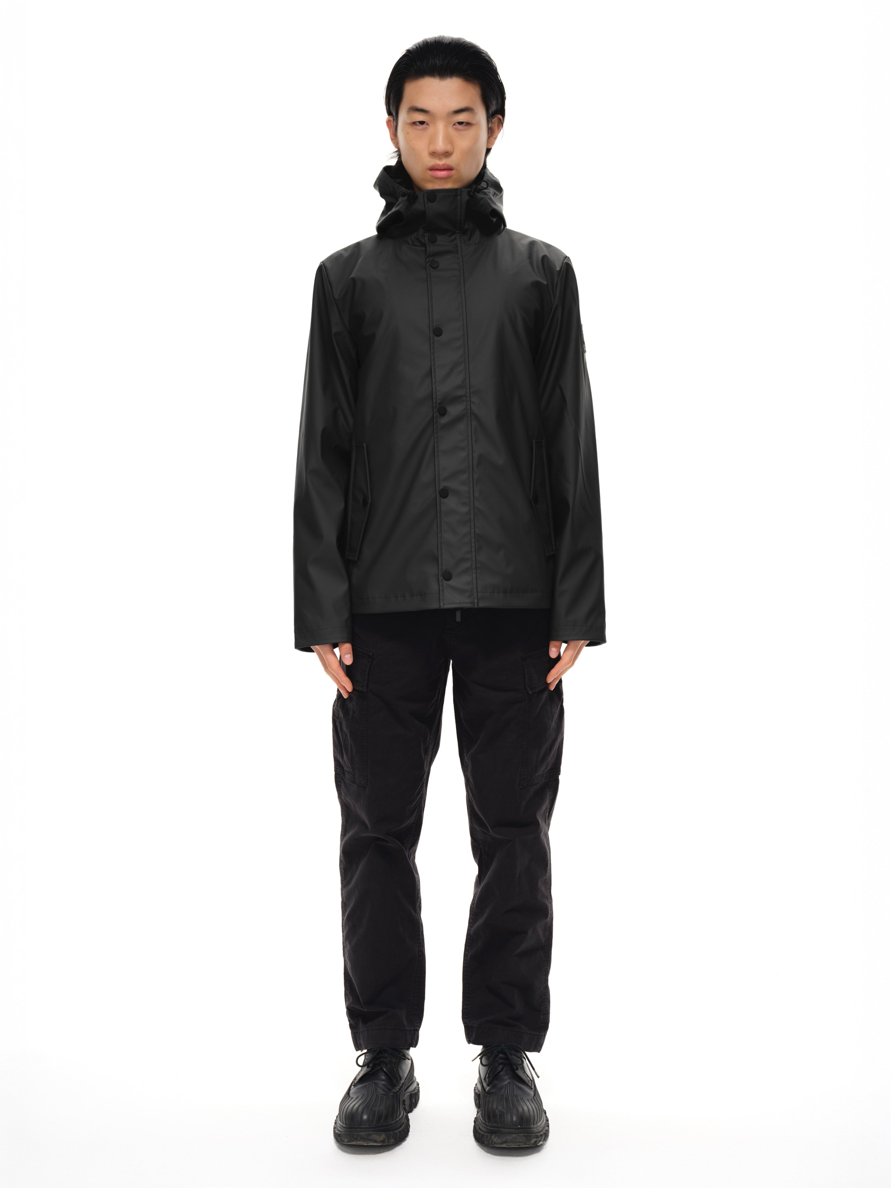 Juhl Mens Short PU Coat - Black
