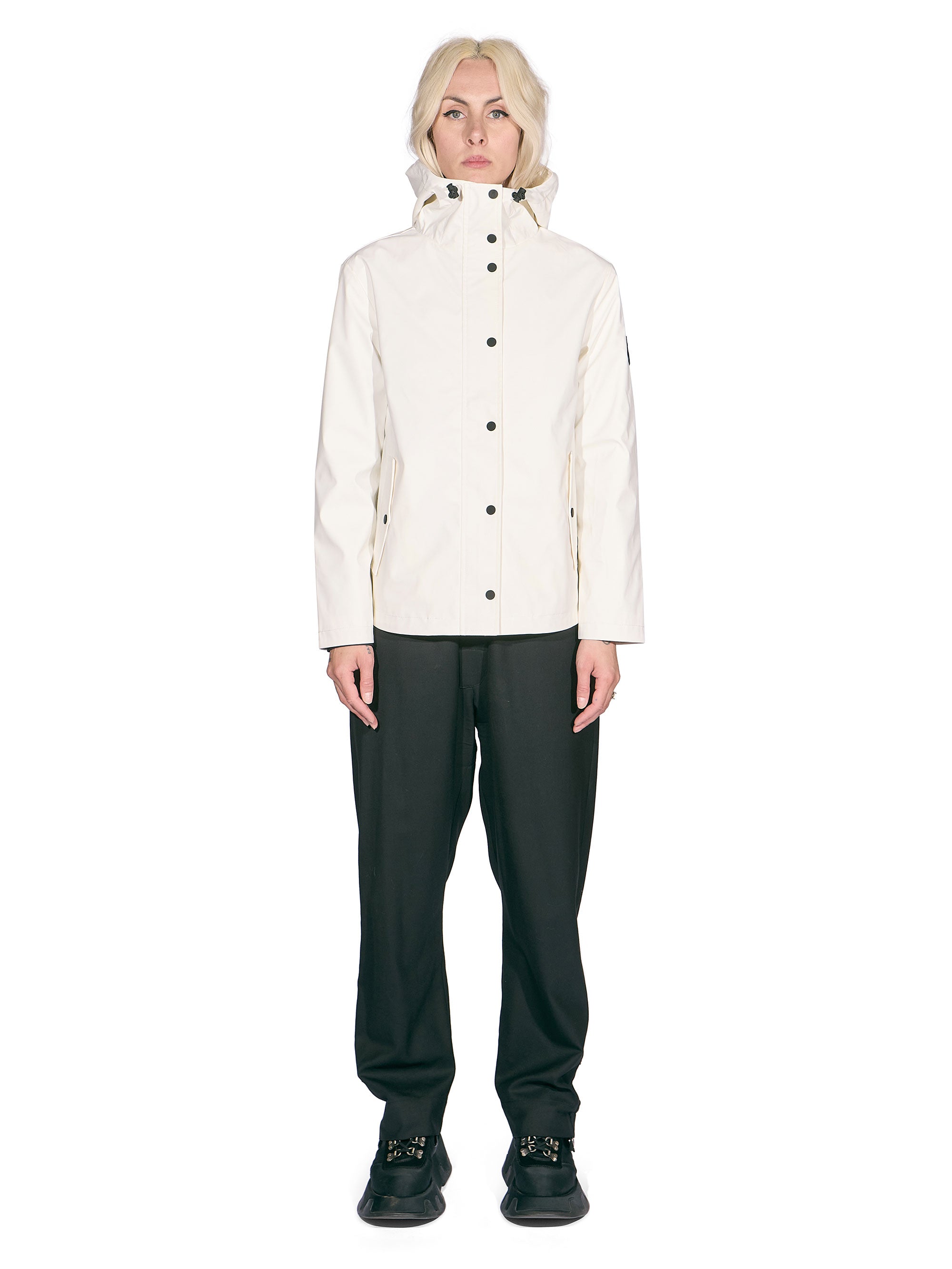 Nylund Womens Short PU Coat - Marshmallow