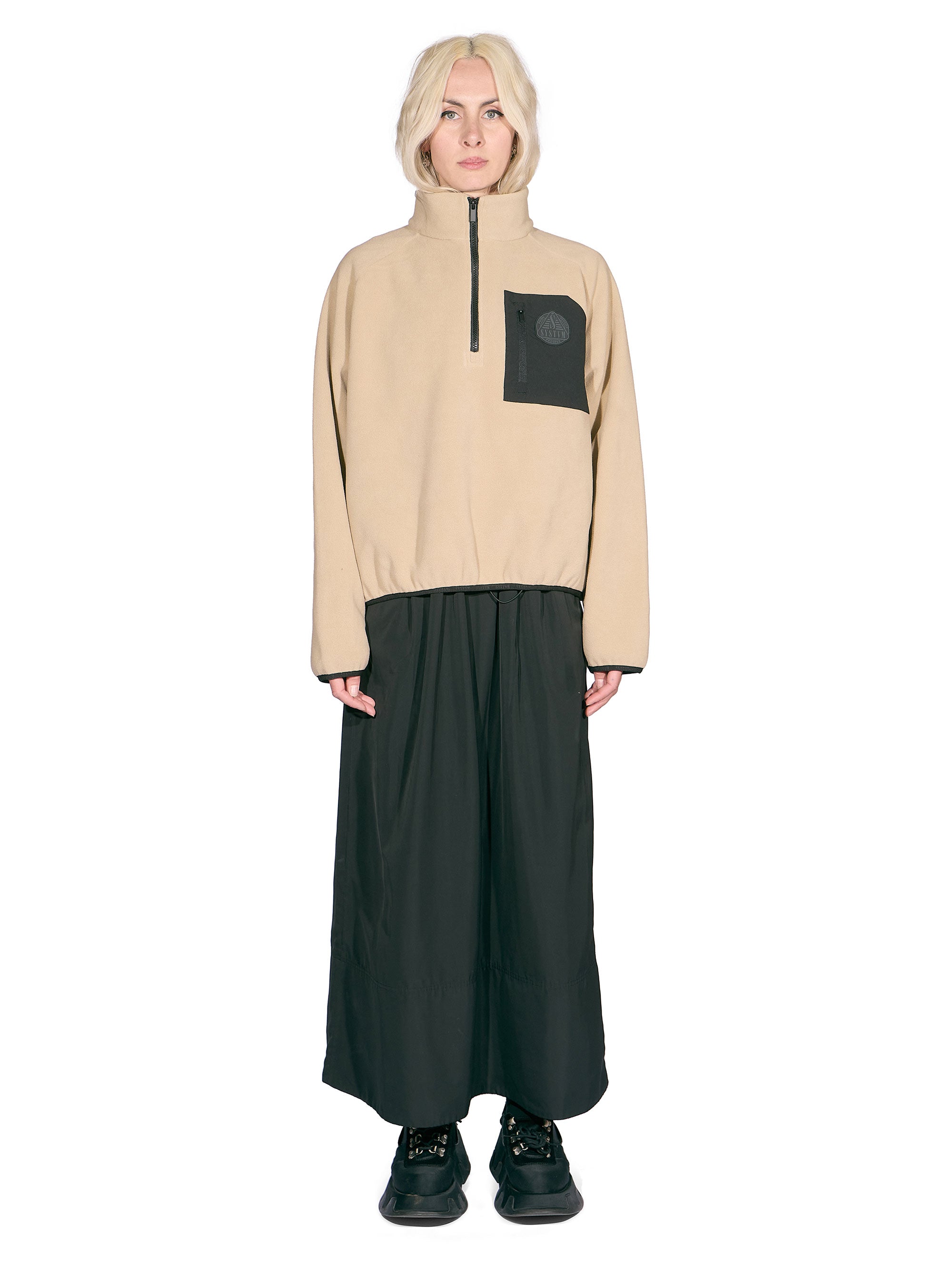 Isola 1/4 Zip Fleece-Taupe
