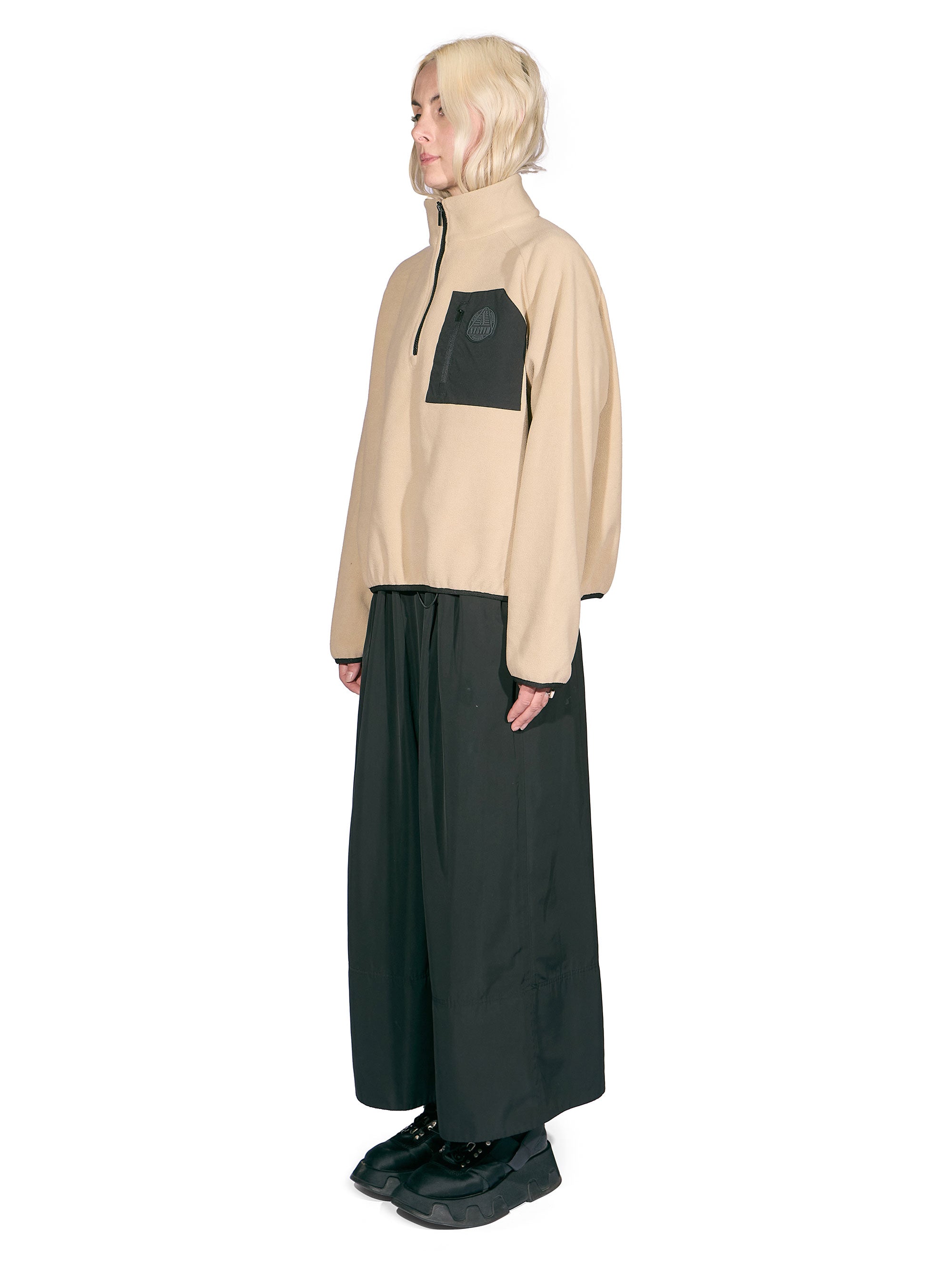 Isola 1/4 Zip Fleece-Taupe