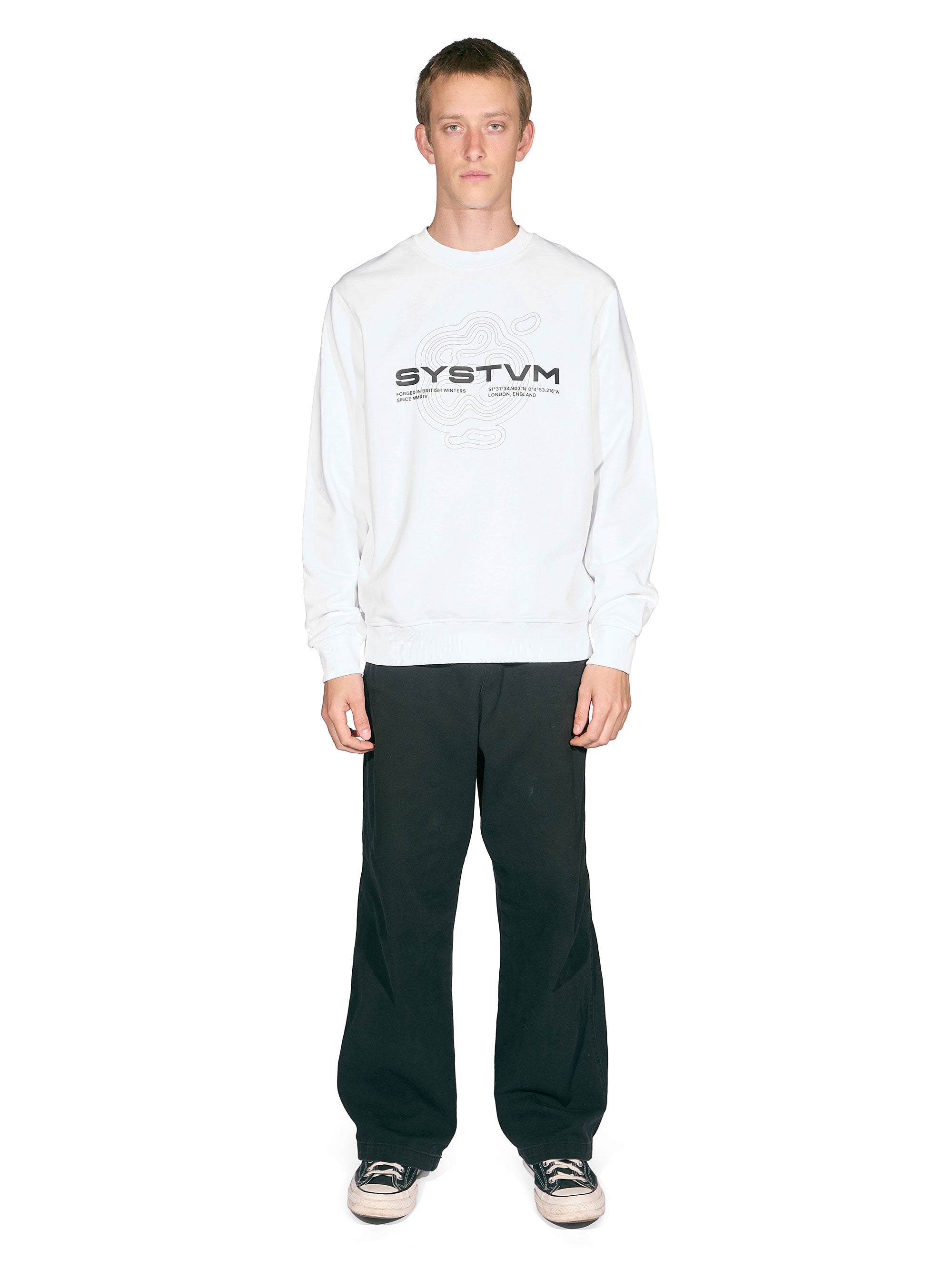 Bergstrom Graphic Crew Neck Sweat-White