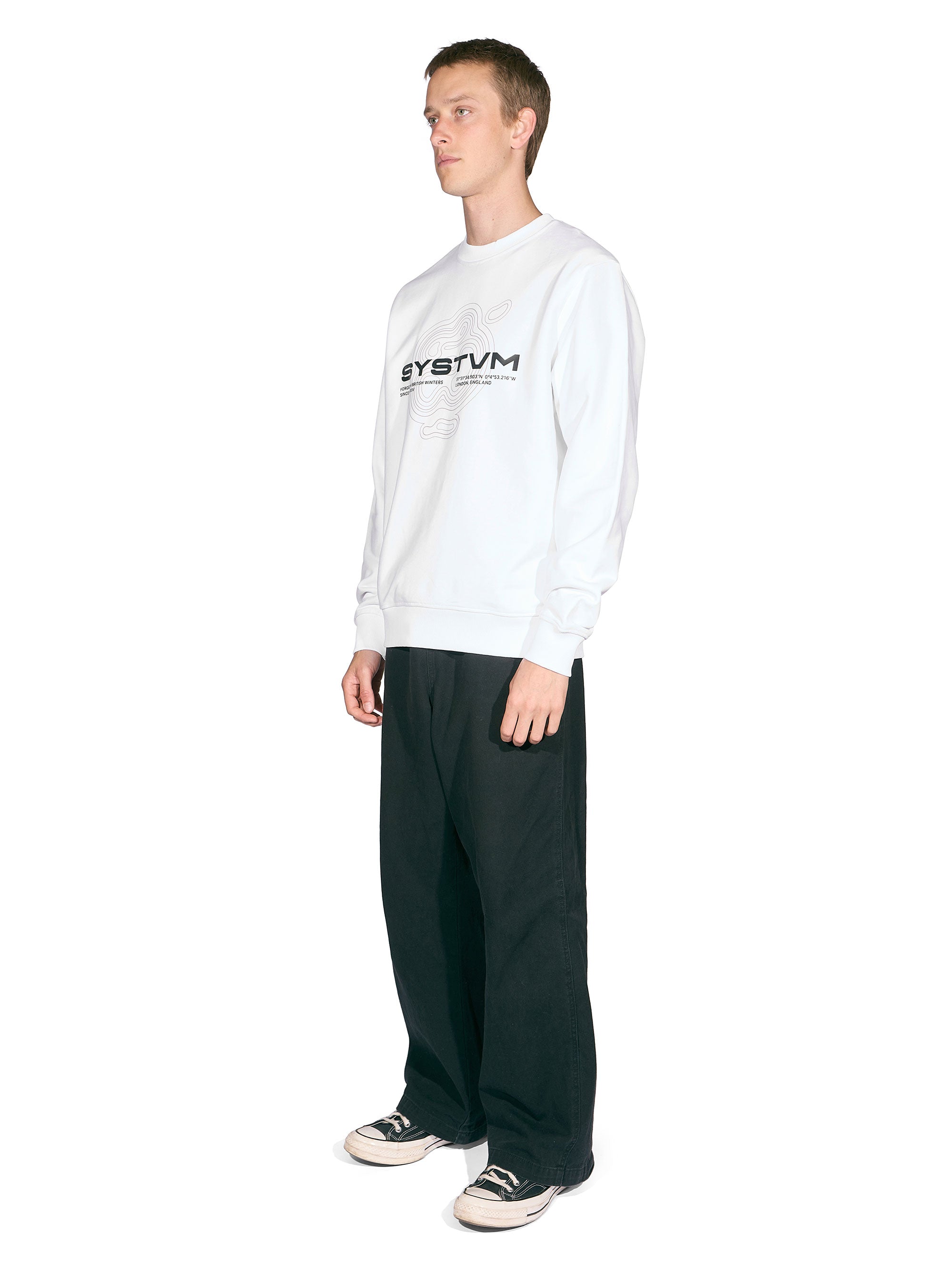 Bergstrom Graphic Crew Neck Sweat-White
