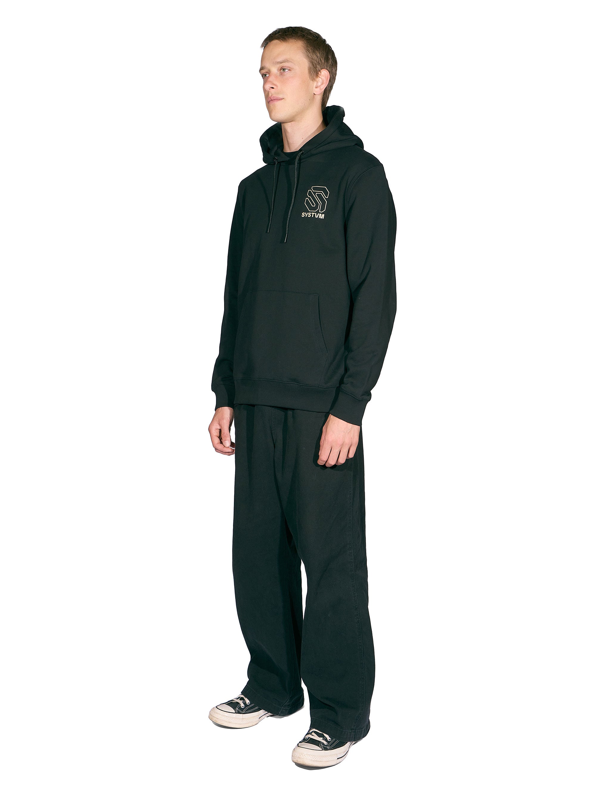 Norse Graphic Hoody - Black